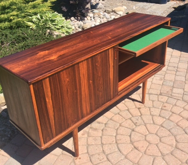 REFINISHED Danish MCM Rosewood Credenza by DYRLUND 60" - Mid Century Modern Toronto