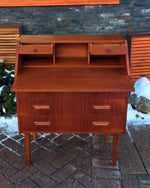Danish Mid Century Modern Teak Dresser - Vanity or Secretary Desk REFINISHED - Mid Century Modern Toronto 7