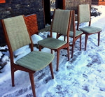 4 Danish MCM Teak Chairs High Back with floating seats $25 each CLEARANCE SALE - Mid Century Modern Toronto 1