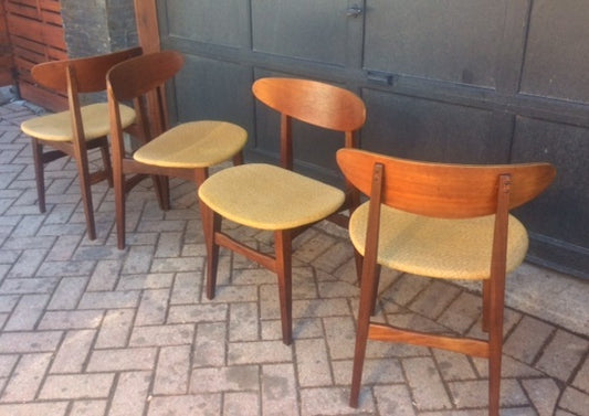 4 REFINISHED MCM Teak Chairs by Punch Designs $175 each - Mid Century Modern Toronto