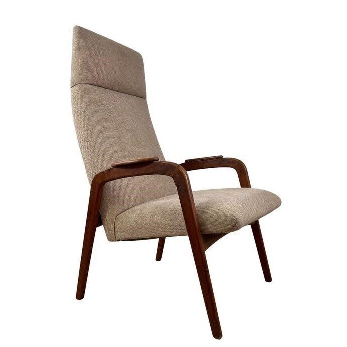 Choose Fabric***REFINISHED Danish Mid Century Modern Teak Lounge Chair will get NEW upholstery