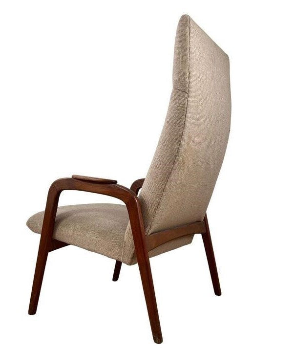 Choose Fabric***REFINISHED Danish Mid Century Modern Teak Lounge Chair will get NEW upholstery