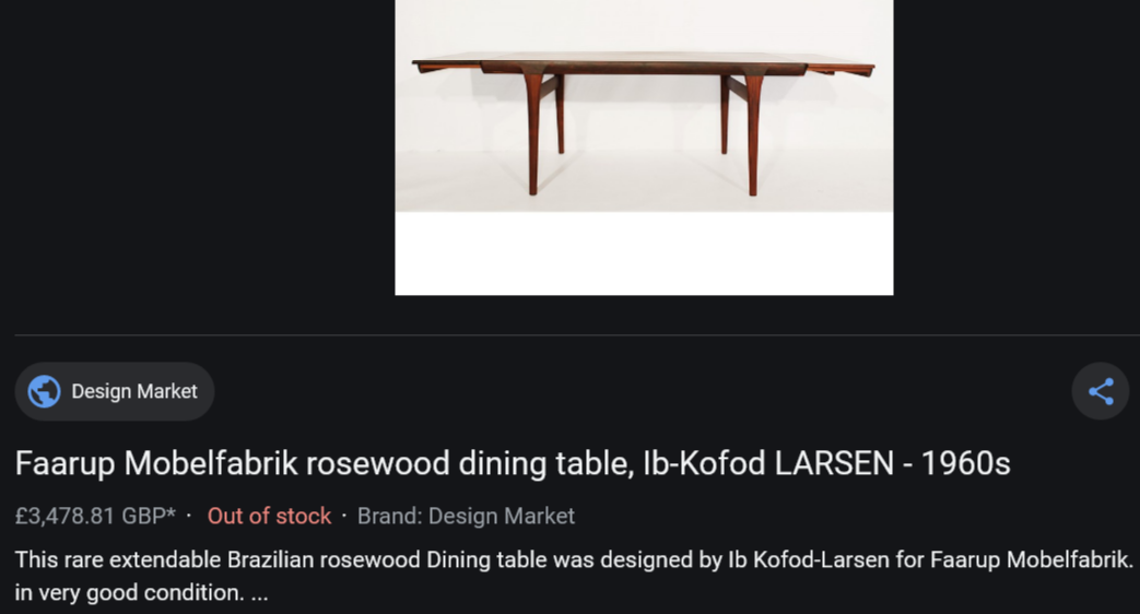 Sold***REFINISHED Danish MCM Teak Draw Leaf Table by Ib Kofod-Larsen for Faarup, 6 ft- 98