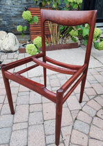 2 REFINISHED will be REUPHOLSTERED Mid Century Modern Rosewood Chairs by Lübke 17