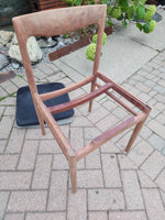 2 REFINISHED will be REUPHOLSTERED Mid Century Modern Rosewood Chairs by Lübke 18