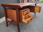 REFINISHED Mid Century Modern Teak Desk with Bookcase Back by Punch 7