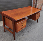 REFINISHED Mid Century Modern Teak Desk with Bookcase Back 5