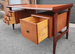 REFINISHED Mid Century Modern Teak Desk with Bookcase Back by Punch 8