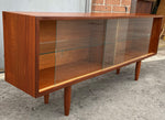 REFINISHED Mid Century Modern Teak Bookcase Display Media Console 60