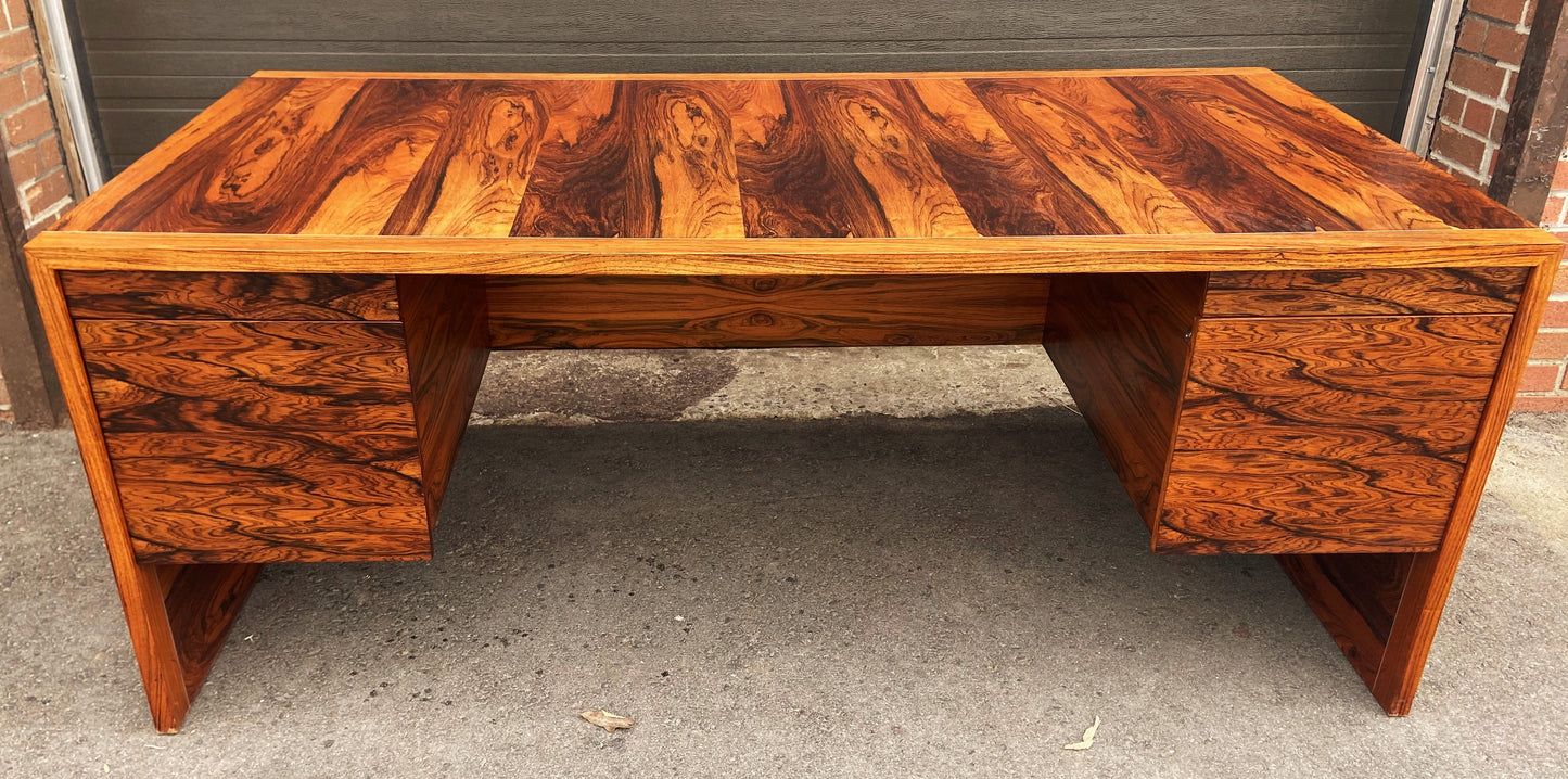 REFINISHED MCM rosewood executive desk by Leif Jacobsen