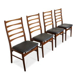 4 Danish MCM Teak Ladder-back Chairs  RESTORED, ready for new upholstery, each $229 only - Mid Century Modern Toronto 1